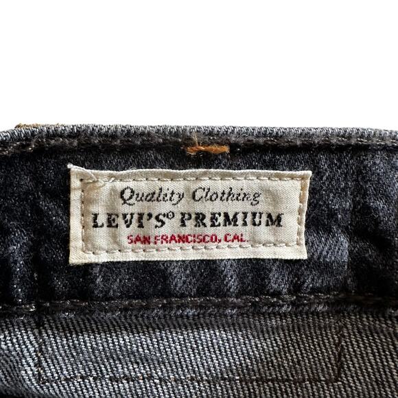 Levi's New Women's 501 High Rise Shorts Button Fly Denim Shorts Black Size 28 - Picture 5 of 9